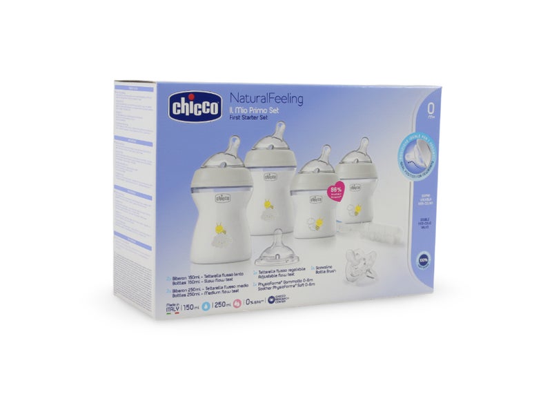 Chicco Large Natural Feeling Baby Feeding Set - Image 1