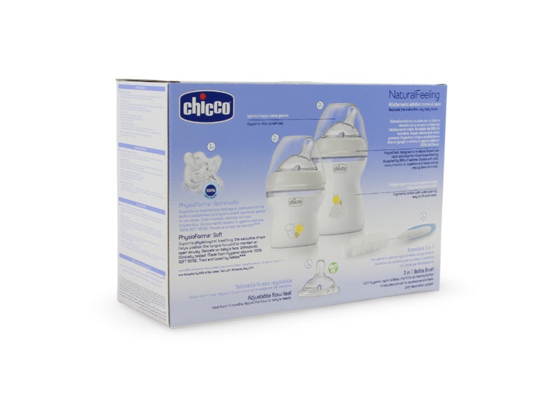 Chicco Large Natural Feeling Baby Feeding Set - Image 2