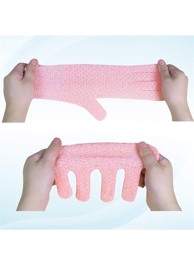 Evridwear Exfoliating Gloves for Shower, 100% Nylon Thick Soft Medium Heavy Bathing Gloves Dead Skin Remover Body Scrubber Smooth Skin with Hang Loop, 3 Pairs  - Image 2