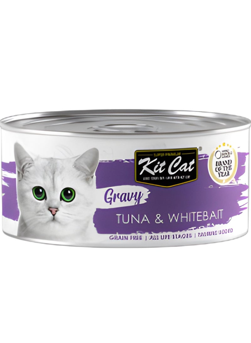 كيت كات كت كات ( 24 عبوة ) طعام رطب بنكهة  التونة والسمك الصغير  لقطط الصغيرة و الكبيرة / 70 غرام - Image 2
