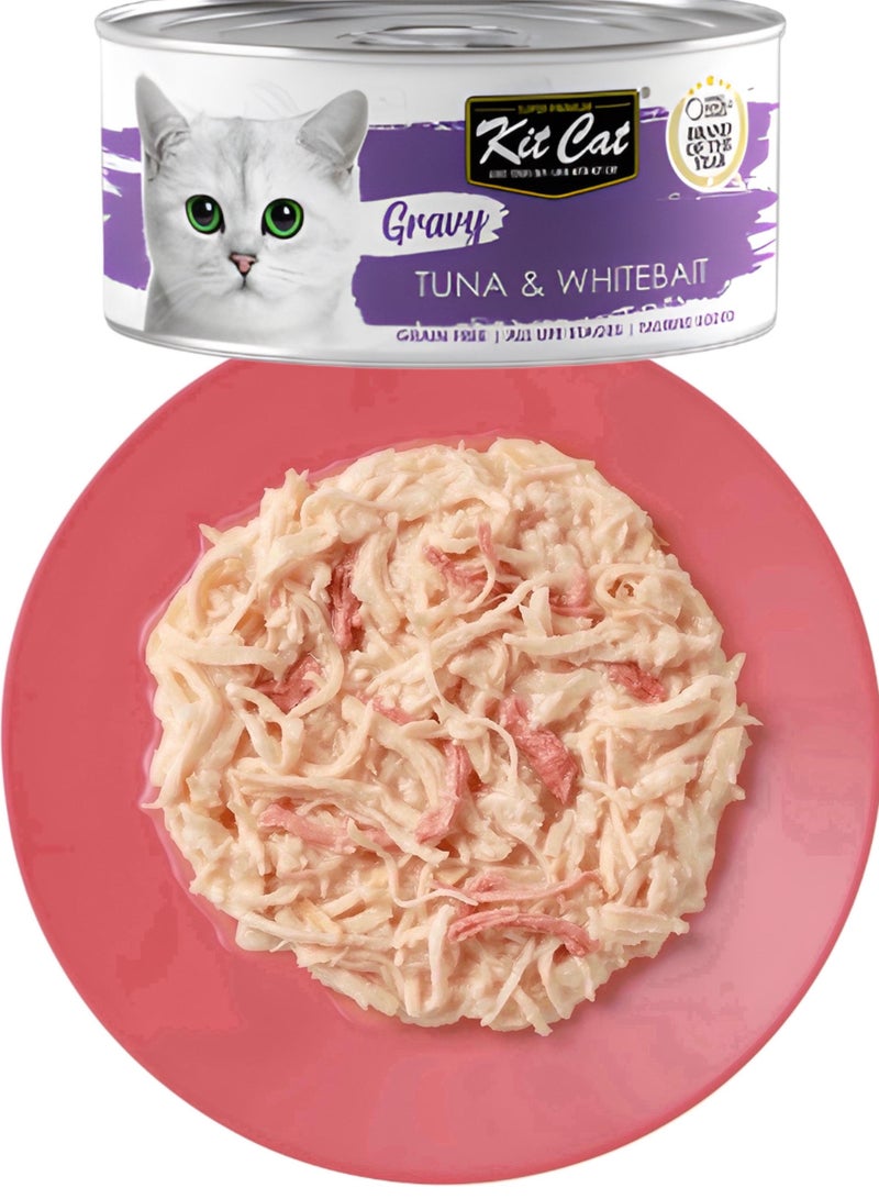 كيت كات كت كات ( 24 عبوة ) طعام رطب بنكهة  التونة والسمك الصغير  لقطط الصغيرة و الكبيرة / 70 غرام - Image 3