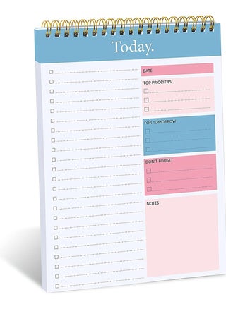 Daily To-Do List Planner, 52 Sheets, Spiral Bound, 8.46x5.59 Inches, Small Notebook - pzsku/Z1F45BCD6FA13BEA7A099Z/45/_/1737705791/c4f18ff0-c832-4797-8335-3a64e870ea75