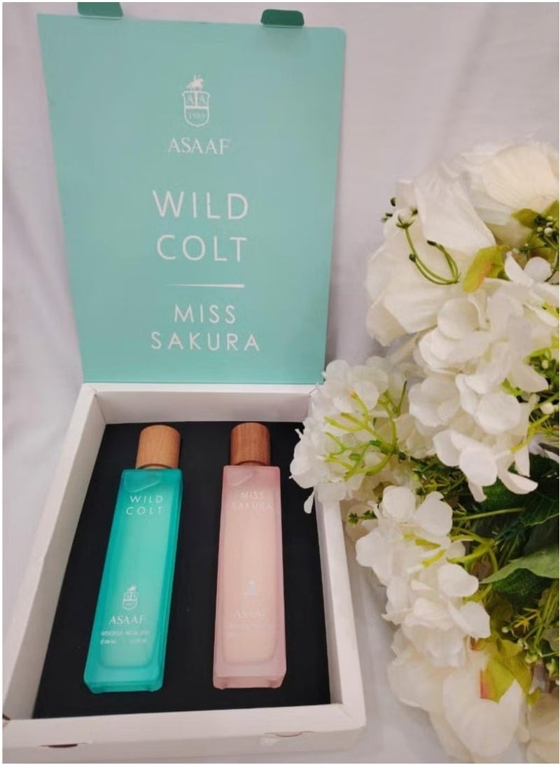 Asaaf Luxury Package Wild Colt 200ml + Miss Sakura 200ml Eau de Parfum - Image 1