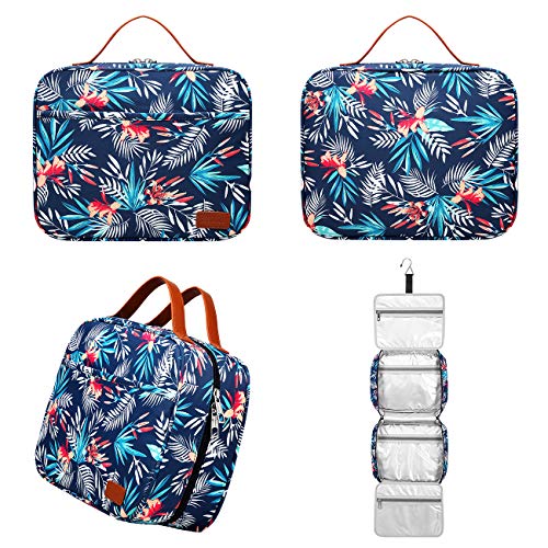 Bosidu Hanging Travel Toiletry Bag, Large Capacity Cosmetic Travel Toiletry Organizer for Women with 4 Compartments & 1 Sturdy Hook, Perfect for Daily Use/Christmas - Image 5