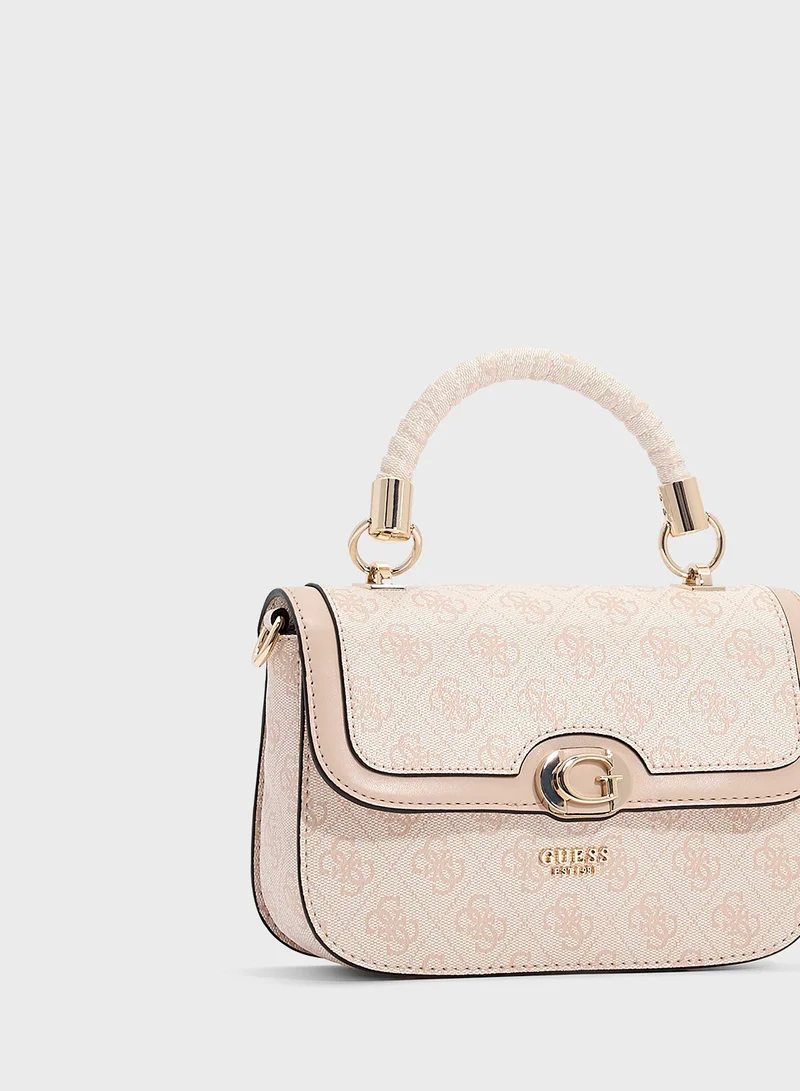 GUESS Orlina Logo Top Handle Flap Satchel