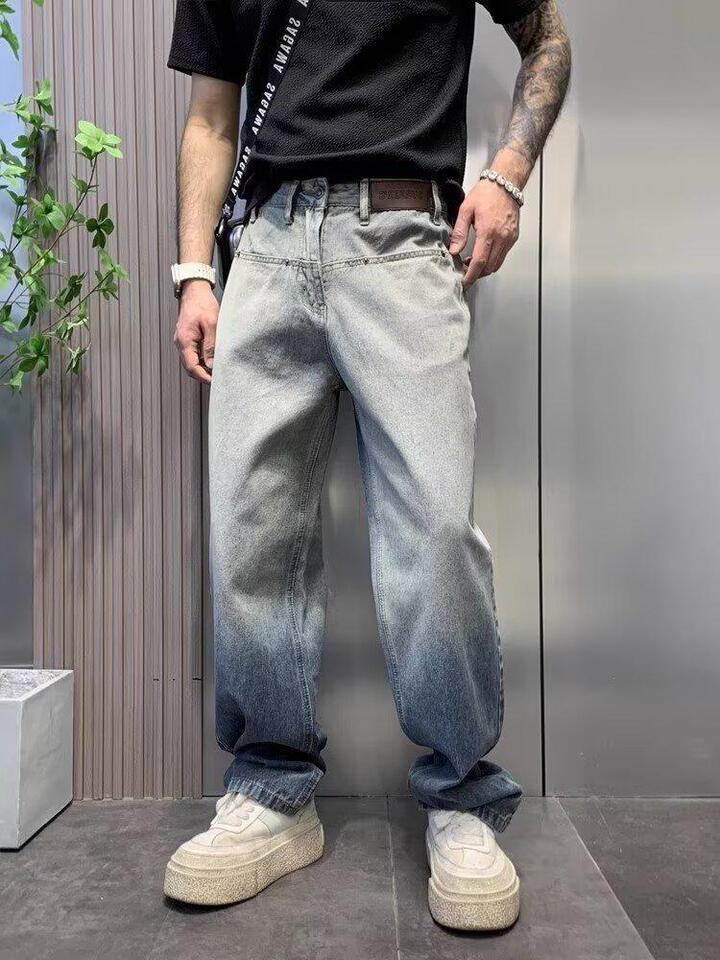 Unisex Classic Denim Jeans Loose Fit Daily Outdoor Wear - Image 1