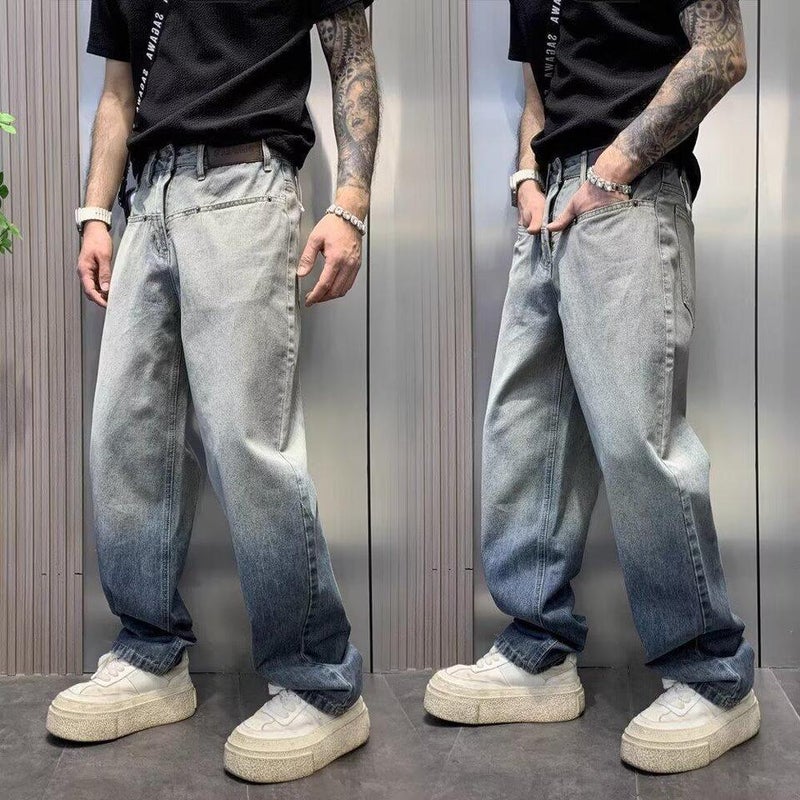 Unisex Classic Denim Jeans Loose Fit Daily Outdoor Wear - Image 2