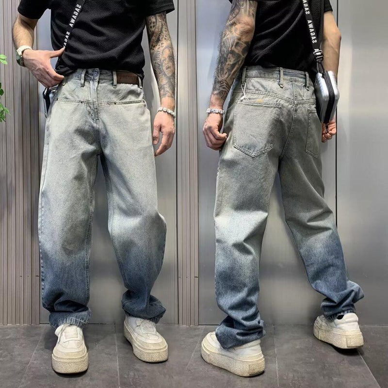 Unisex Classic Denim Jeans Loose Fit Daily Outdoor Wear - Image 3