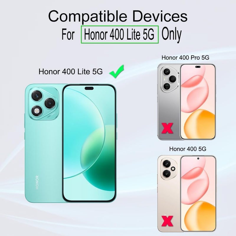 Ibywind For Honor 400 Lite 5G 6.7" Screen Protector 2 Pcs,Flexible TPU Film,With 1Pc Camera Lens Protector,1Pc Back Film[Easy to install Ultra-Clear Bubble Free HD Clear] Shock rubber edge - Image 2
