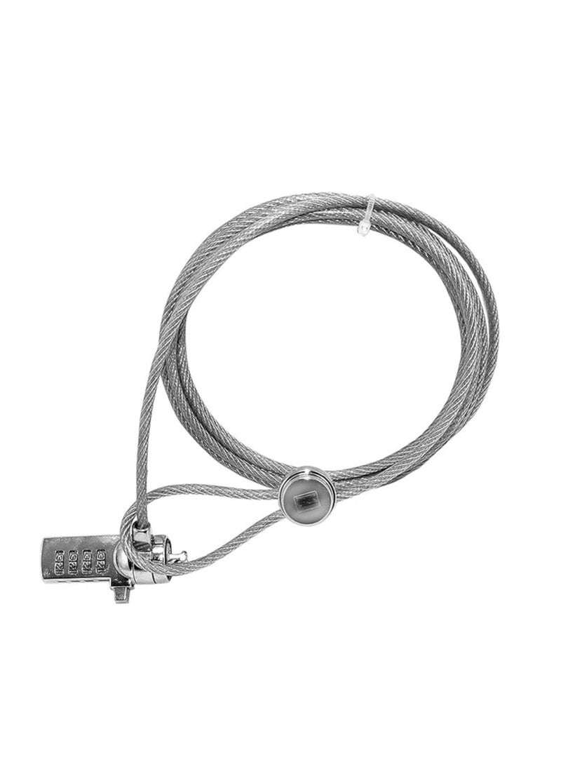 Generic - 2m Long Multi Purpose Security Cable Lock with Number for Notebook/Laptop Bicycle Bike Hand Bag Trolley Bag - Image 1