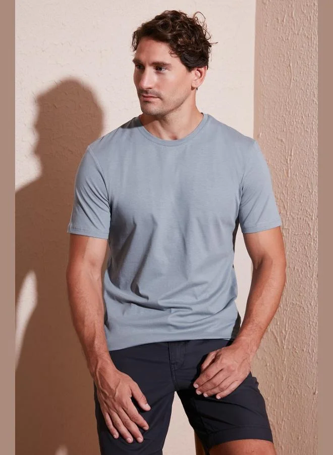 Buratti  Buratti Cotton Regular Fit Crew Neck T Shirt Men's T SHIRT 59020204 for Men | Best Price UAE