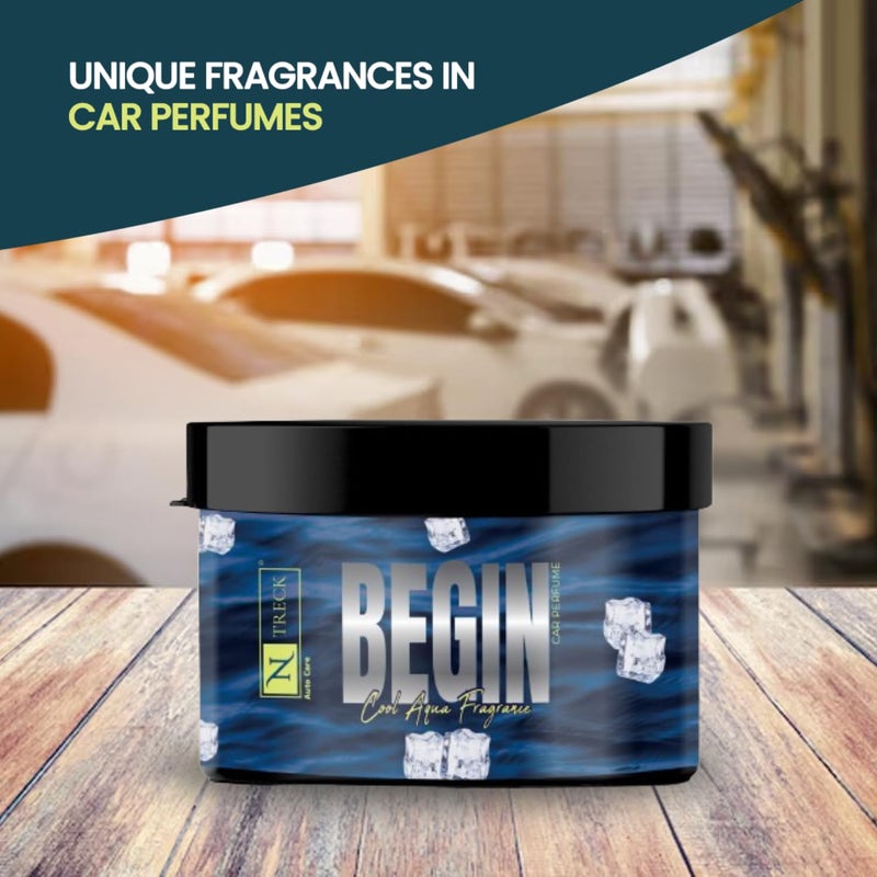 N Treck NTreck Begin Cool Aqua Fragrance Car Perfume | Long-Lasting Organic Car Air Freshener, Natural Odor Remover Refreshing Car Diffuser for Dashboard & Vents | Eco-Friendly for Car Interior - Image 3