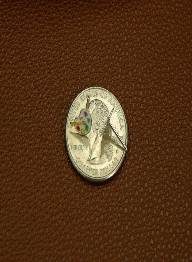 آيسروز أقراط مرصعة على شكل لوحة ألوان وفرشاة رسم من الفضة الإسترليني عيار 925 (خالية من النيكل/مضادة للحساسية) 14523 - Image 5