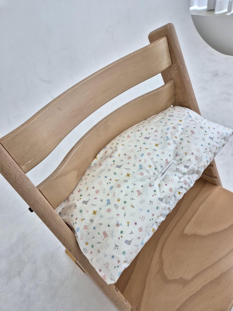 Gembebe Cushion Set Compatible with Stokke Tripp Trapp High Chair (Little Birdie) - Image 3