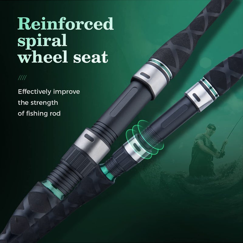 BERRYPRO Surf Spinning Rod IM8 Carbon Surf Fishing Rod (9'/10'/10'6''/11'/12'/13'3'') (10'-Casting-2pc) - Image 3