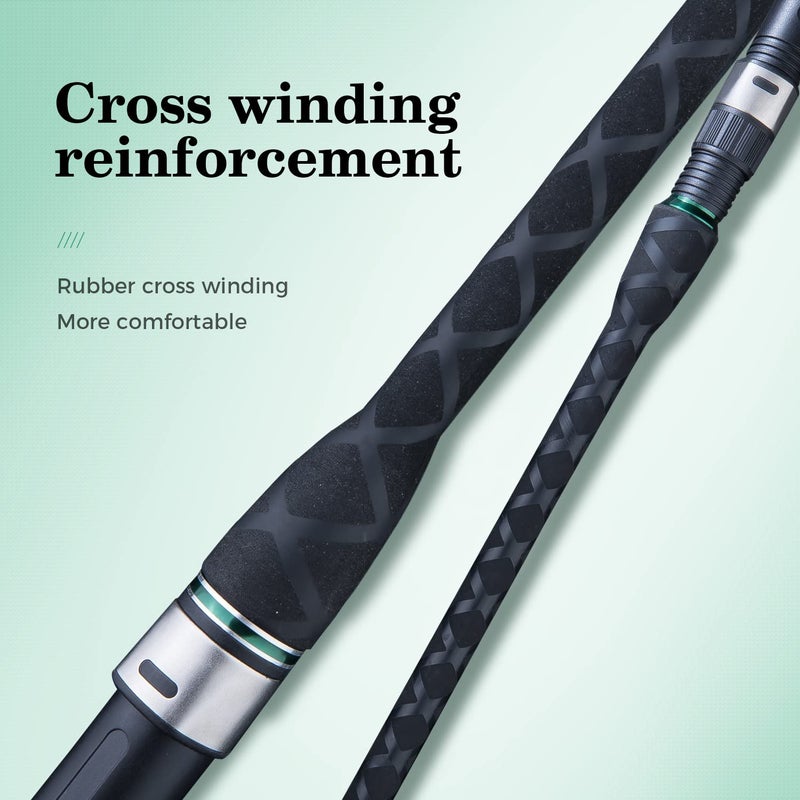 BERRYPRO Surf Spinning Rod IM8 Carbon Surf Fishing Rod (9'/10'/10'6''/11'/12'/13'3'') (10'-Casting-2pc) - Image 4