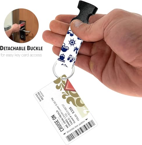 Cruise On Cruise Lanyard for Ship Cards – 2-Pack Retractable Badge & Waterproof Key Card Holder for Ship Cards – Cruise Essentials 2026-2027, Perfect for Travel & Vacation (Blue & White) - Image 3