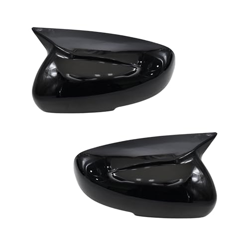 KMH Batman Style Car Mirror Covers Compatible with Maruti Suzuki Swift 2018 2024, Baleno, Drize 2017, Celerio Old 2017, Fronx, Wagnor 2019, Spresso, Ignos, Ciaz, Alto 900 & K10 (Gloss Black) Set 2 Pc - Image 3