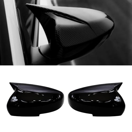 KMH Batman Style Car Mirror Covers Compatible with Maruti Suzuki Swift 2018 2024, Baleno, Drize 2017, Celerio Old 2017, Fronx, Wagnor 2019, Spresso, Ignos, Ciaz, Alto 900 & K10 (Gloss Black) Set 2 Pc - Image 4