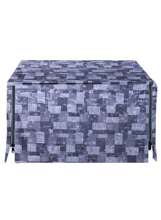 Kuber Industries Microwave Oven Full Closure Cover|3D Checkered Design & Water Proof PVC Material|Size 54 x 46 x 46 CM, Capicity 23 Litre (Grey)-KUBMART09964 - Image 2