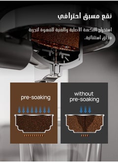 Walphin Espresso Machine Coffee Maker Cappuccino Machine Latte Machine 20Bar 850W 1600ml Water tank  with Milk Frother Steam Wand for Home and Barista  - Image 4