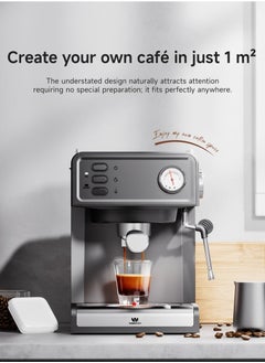Walphin Espresso Machine Coffee Maker Cappuccino Machine Latte Machine 20Bar 850W 1600ml Water tank  with Milk Frother Steam Wand for Home and Barista  - Image 3