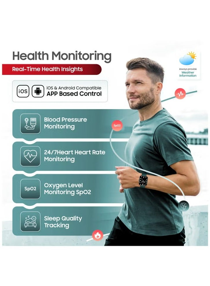 SWISS MILITARY Swiss Military ALPS4 Smartwatch – Stylish AMOLED Wearable with Bluetooth Calling, Health Monitoring, Wireless Charging & Multilingual Support - Green  - Image 5