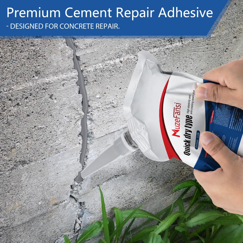 MuzeFansi Cement Crack Sealant,Premium Concrete Crack Filler, Waterproof Repair Sealant, Weather-Resistant Caulking Glue, Quick-Drying Sealing Adhesive for Concrete(2 pcs) - Image 2