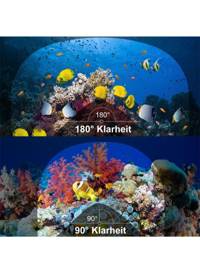 قناع غطس كامل الوجه مع رؤية بانورامية 180 درجة  مضاد للضباب، مضاد للتسرب، تصميم جاف من الأعلى للأطفال والشباب والبالغين  مثالي للغوص والسباحة والشاطئ والسفر، تنفس سهل (أزرق S/M) - Image 3