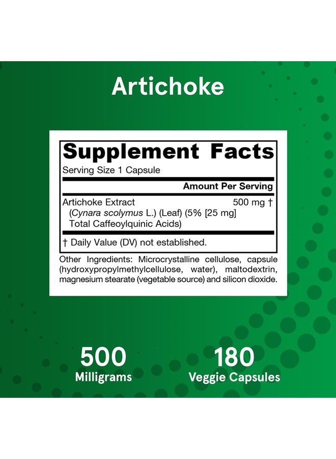 jarrow formulas Artichoke 500 mg - Standardized Artichoke Extract - 180 Servings (Veggie Caps) Support Liver Health & Digestion - Dietary Supplement - Non-GMO - Gluten Free - Vegan - Image 3