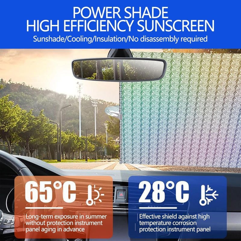 KASTWAVE Retractable Windshield Sun Shade for Car with Suction Cups - Gray, 50 x 125 cm - Image 3