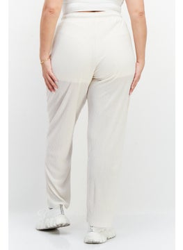 adidas Originals Women Regular Fit Brand Logo Wide Leg Pant, Beige  - Image 3