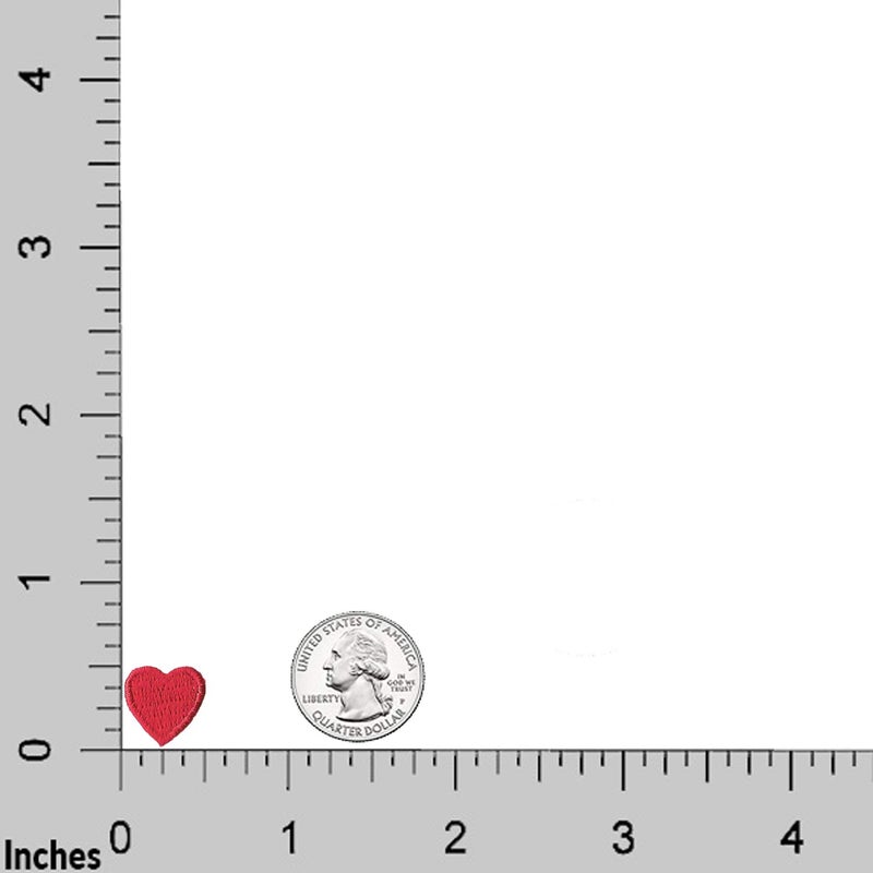 Laughing Lizards Tiny Red Heart Patches (10 Pack) Iron On Hearts Applique - Heart Shaped Iron On Patches for Clothing, Uniform, Hats, Backpacks, Jackets, Pants, & Accessories (Red) - Image 4