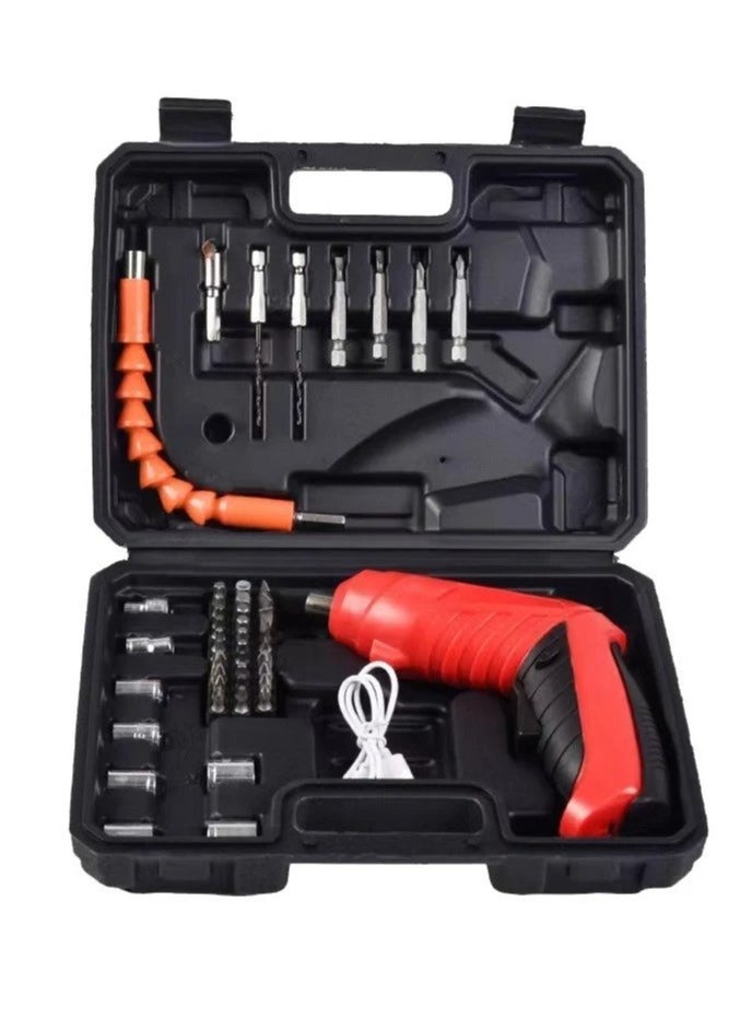 Denx Mini Cordless Rechargeable Electric screwdriver With Accessories Suitable For Home DX2502  - Image 2
