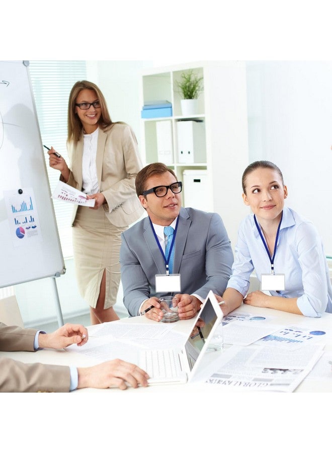 Korty Navy Blue Lanyards Bulk,100 Packs Navy Blue Lanyards for ID Badges,Lanyards with Flat Badge for Name Tag Lanyard ID Holder (100, Navy Blue) - Image 5