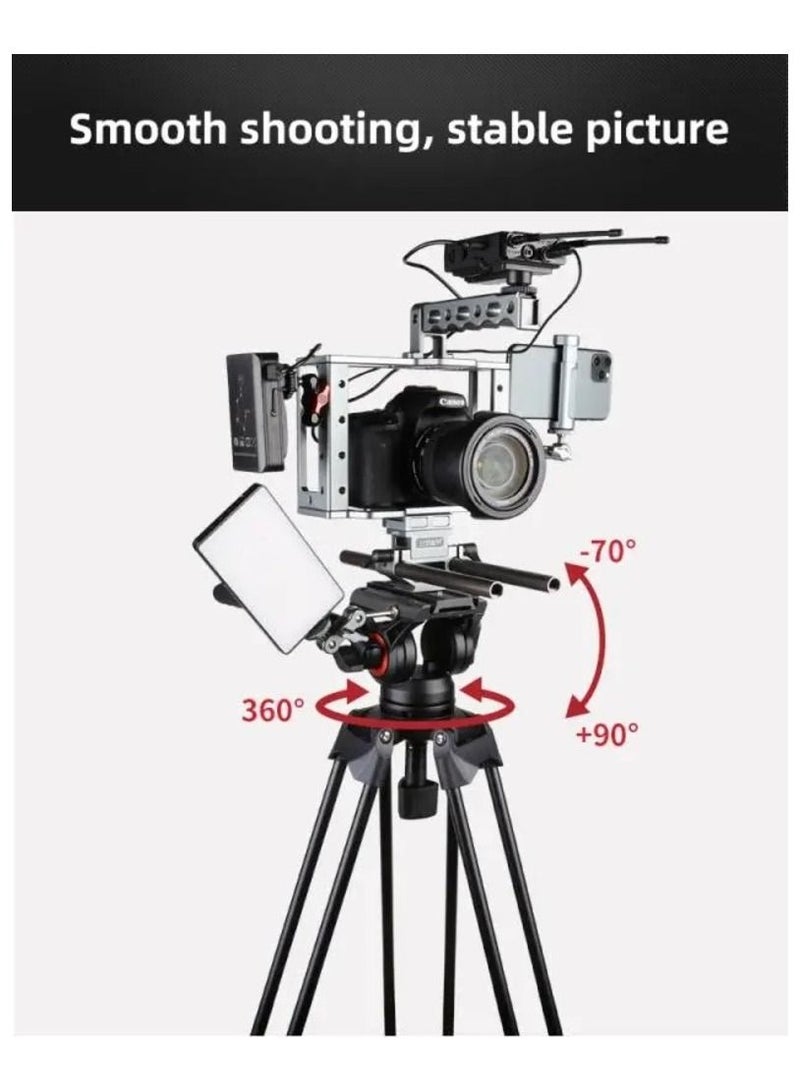 COMAN Coman Professional Video Tripod Heavy Duty DF16L Aluminium Tripod with Q5S Videohead - Image 3
