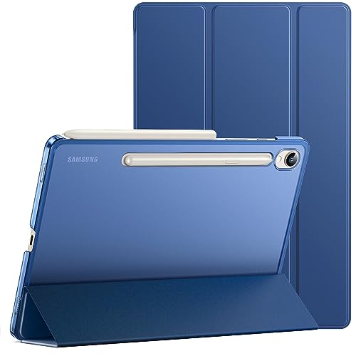 JETech Case for Samsung Galaxy Tab S9 11-Inch, Translucent Back Tri-Fold Stand Protective Tablet Cover, Support S Pen Charging, Auto Wake/Sleep (Navy) - Image 1