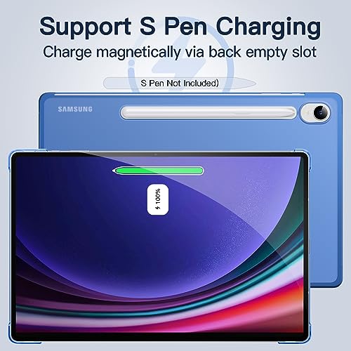 JETech Case for Samsung Galaxy Tab S9 11-Inch, Translucent Back Tri-Fold Stand Protective Tablet Cover, Support S Pen Charging, Auto Wake/Sleep (Navy) - Image 4