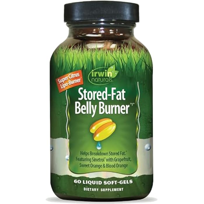 Irwin Naturals Stored-Fat Belly Burner - with Sinetrol, Grapefruit, Sweet Orange & Blood Orange - 60 Liquid Soft-Gels - Image 1