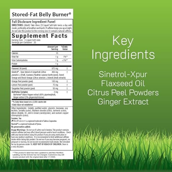Irwin Naturals Stored-Fat Belly Burner - with Sinetrol, Grapefruit, Sweet Orange & Blood Orange - 60 Liquid Soft-Gels - Image 2