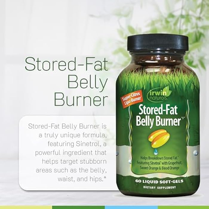 Irwin Naturals Stored-Fat Belly Burner - with Sinetrol, Grapefruit, Sweet Orange & Blood Orange - 60 Liquid Soft-Gels - Image 5