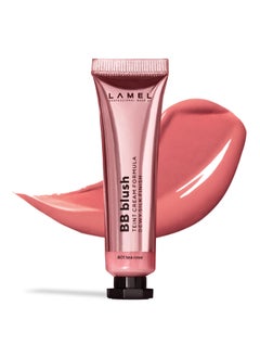 LAMEL Lamel BB Blush Cheek Makeup  Lightweight and Long Lasting Liquid Blush  Blendable Cream Blush for Cheeks Natural Finish Cream Contour  Nude Liquid Blush 401 Tea Rose 10ml033floz 