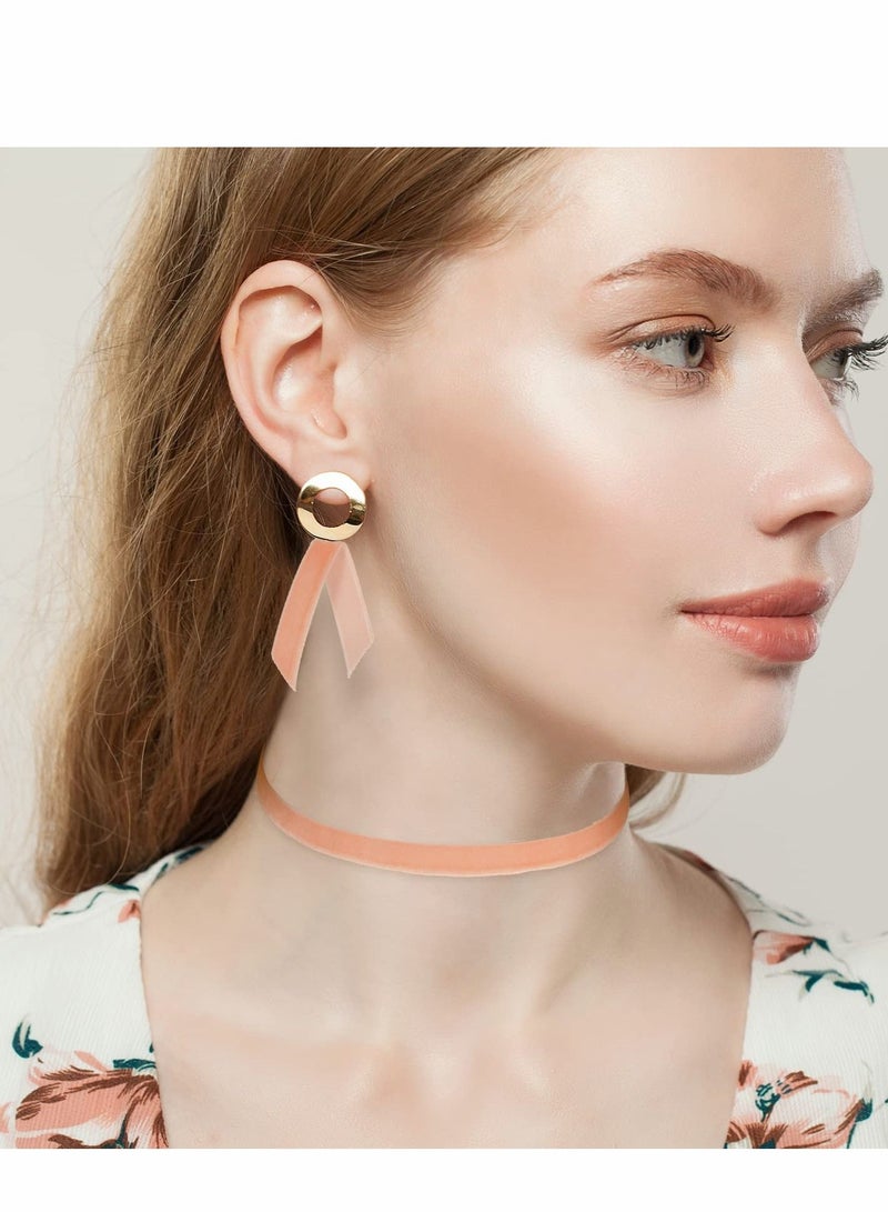 Excefore Vintage Velvet Ribbon Single Face Spool Satin for Wreath Decoration DIY Bow Craft Gift Wrapping (Rose Gold, 1cm, 50 Yard) - Image 3