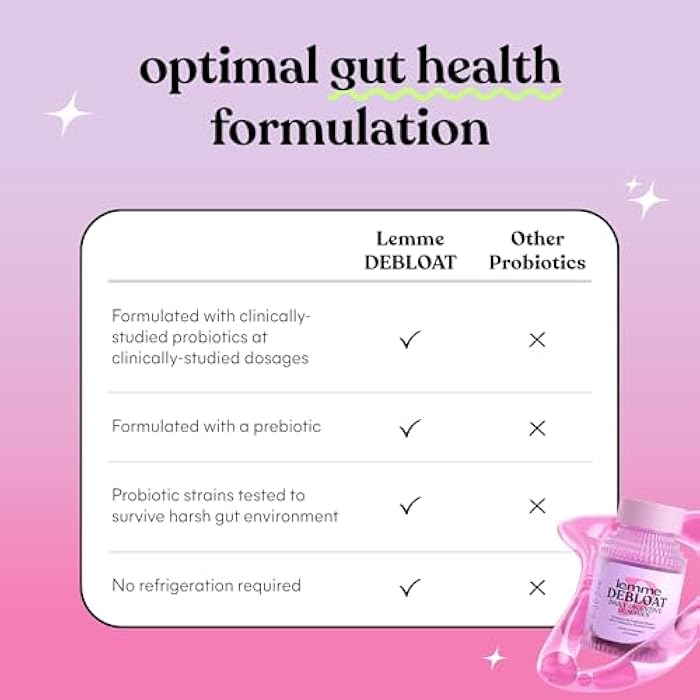 Lemme ديبلوت - حلوى صحية للهضم والأمعاء بنكهة التوت الأسود مع 2 بروبيوتيك مدروسين سريرياً وبريبايوتيك، نباتية، خالية من الغلوتين، غير معدلة وراثياً (60 حبة) (عبوة من 2)  - Image 3