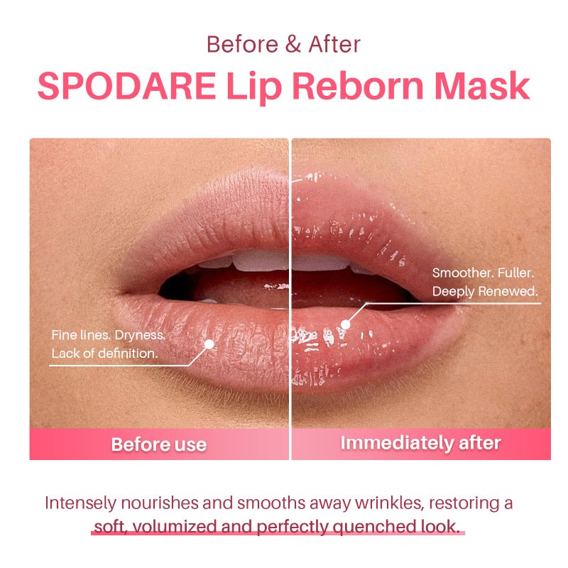 SPODARE Sleeping Lip Mask Strawberry - Overnight Lip Treatment, Lip Care Hydration, Repair for Dry Cracked Lips, Vitamin C, Soft and Nourished Lips Overnight, Christmas, with Shea Butter - 0.42 Fl Oz - Image 2