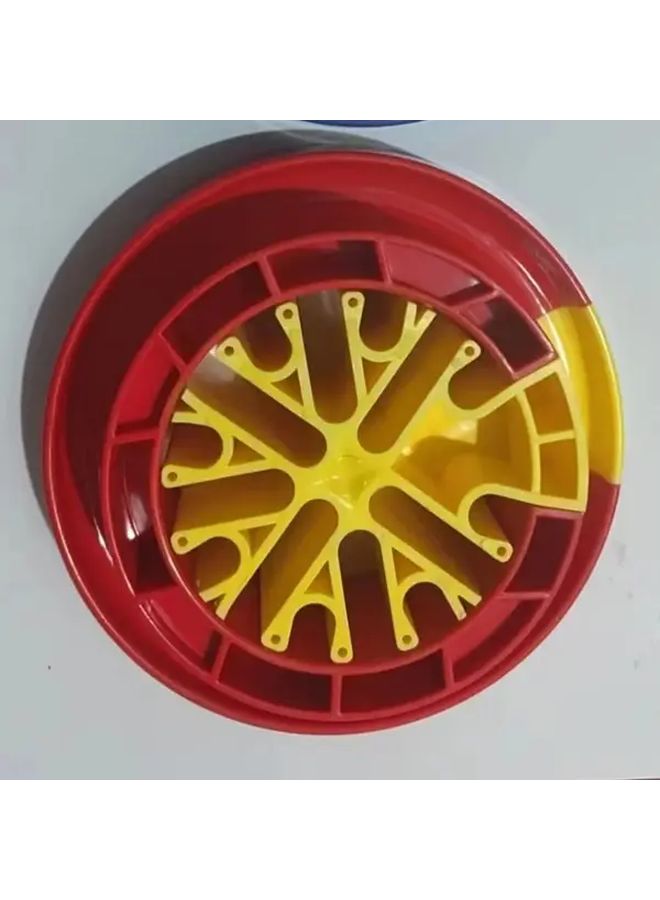 أحمر أصفر أداة تنظيم مشط الكابلات الثقيلة المقاومة للحريق من البلاستيك ABS بمقبض مريح - Image 1