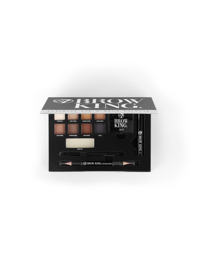W7 - W7 Brow King Ultimate Eyebrow Kit - Shape, Define & Groom Palette - Professional Makeup Set - Image 1