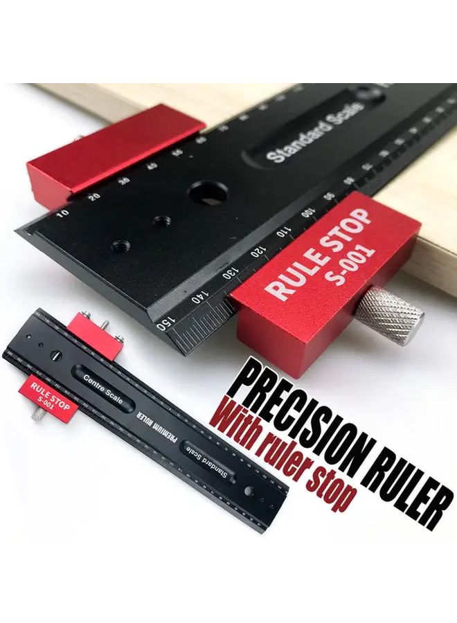 Precision Aluminum Alloy Square Ruler 300mm Multi Function Measuring Tool - Image 5