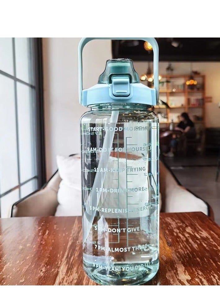 UNICORN 2L Large  Water Bottle with Straw and Handle – BPA-Free, Leakproof, Reusable Sports & Gym Jug for Daily Hydration" - Image 1