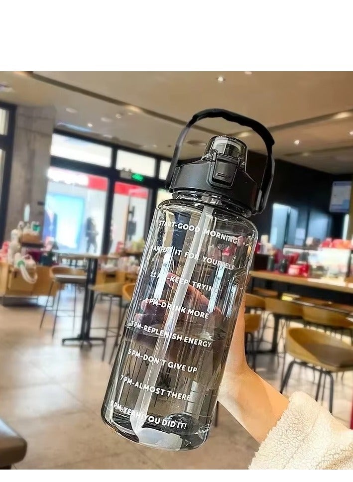 UNICORN 2L Large  Water Bottle with Straw and Handle – BPA-Free, Leakproof, Reusable Sports & Gym Jug for Daily Hydration" - Image 2